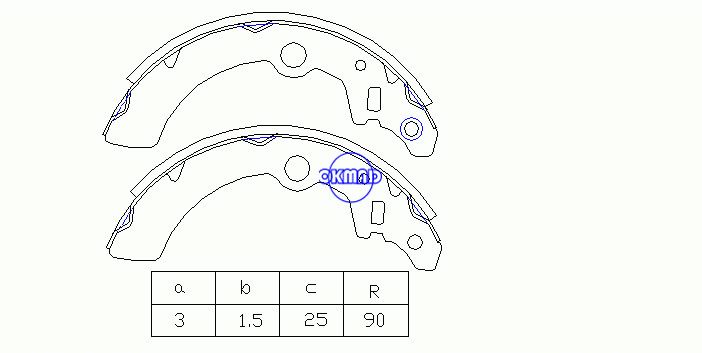 SUZUKI IGNIS I II WAGON R+ 해치백 드럼 NISSAN Moco MAZDA Carol Laputa Spiano 브레이크 신발 OEM:53200-76G10 FSB643 K9959 GS8476, OK-BS464